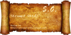Strompf Ottó névjegykártya